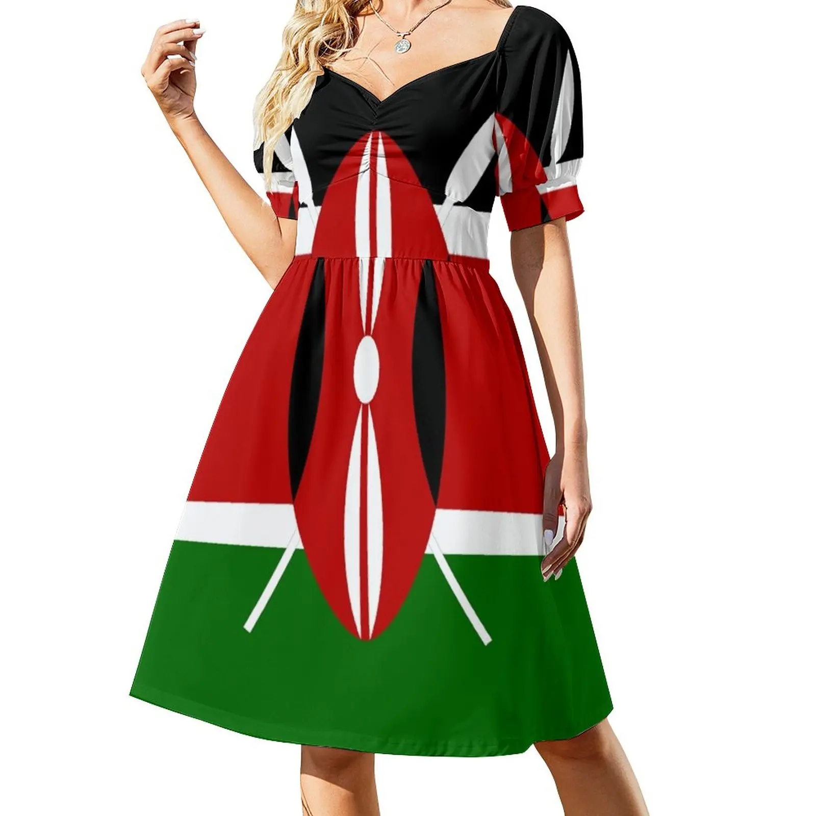 

Kenya Flag T-Shirt - Kenyan Nairobi Sticker Sleeveless Dress Beachwear dress party night