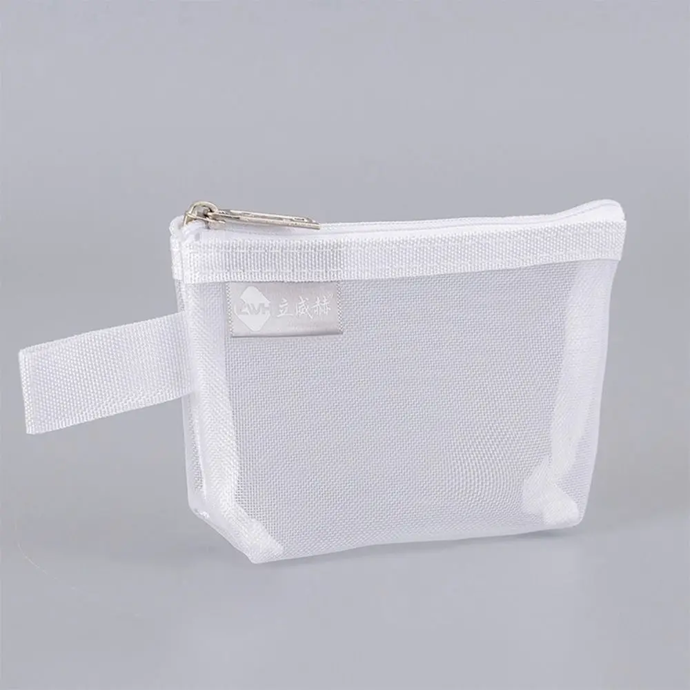 

Student Portable Lipstick Stationery Bag Credit Card Data Line Sundries Organizer Mesh Card Bag Key Storage Bag Coin Purse