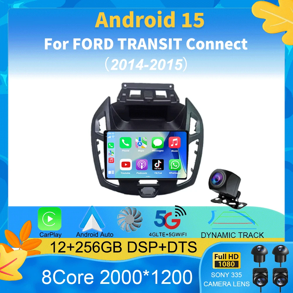 For FORD TRANSIT Connect 2014 2015 Car Stereo 9