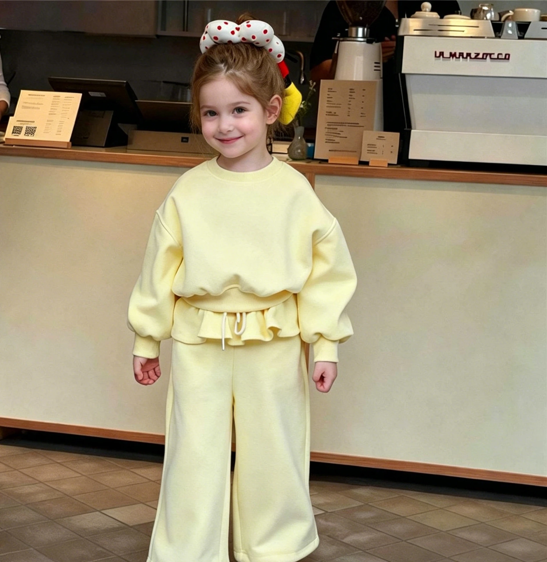 Girls Sports Set 2026 Spring and Autumn New Children Hoodie and Pants Stylish Two-piece Set Fashionable  Ballet Style Outfit