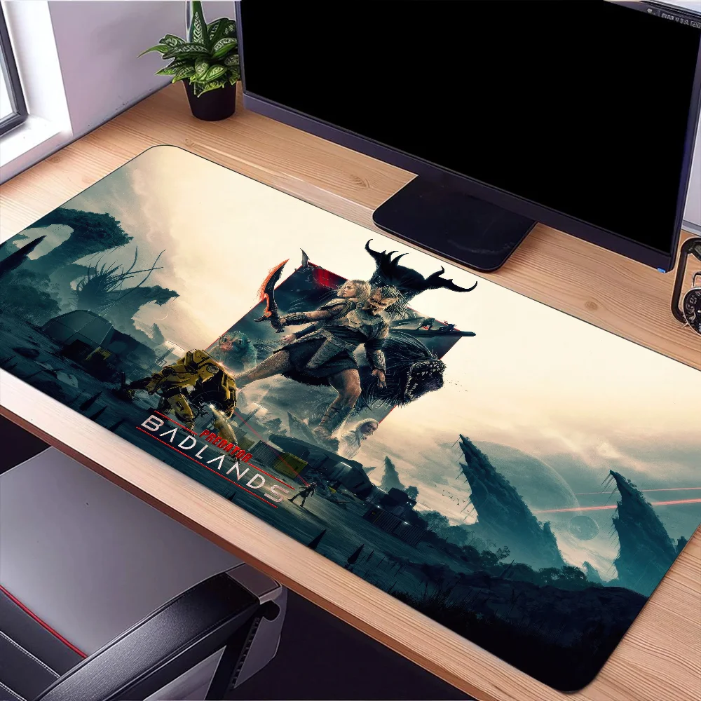 فيلم P-Predator Badlands مع لوحة ماوس كبيرة مكتب حصيرة لوحة المفاتيح مريح مكتب المطاط الكمبيوتر عدم الانزلاق مكافحة فراي المنزل مخصص #1
