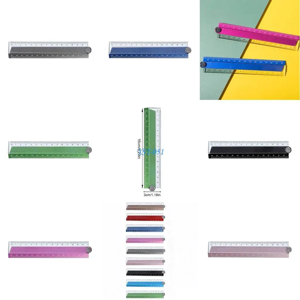 

E15A Foldable Ruler For Students Lightweight Aluminum Alloy Frame Scratch Resistant Surfaces Accurate Measurement System