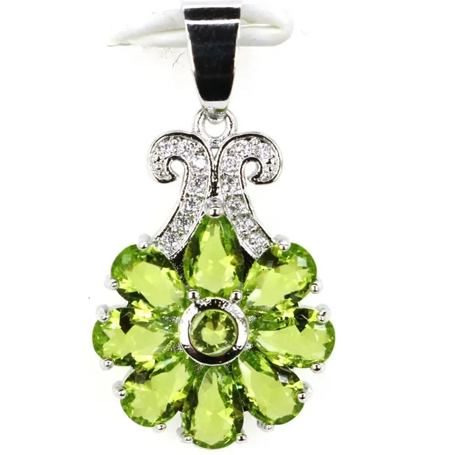 Buy 3 Get 1 Free 925 SOLID STERLING SILVER PENDANT Charming Golden Citrine Green Peridot Mystical Topaz Violet Topaz White CZ