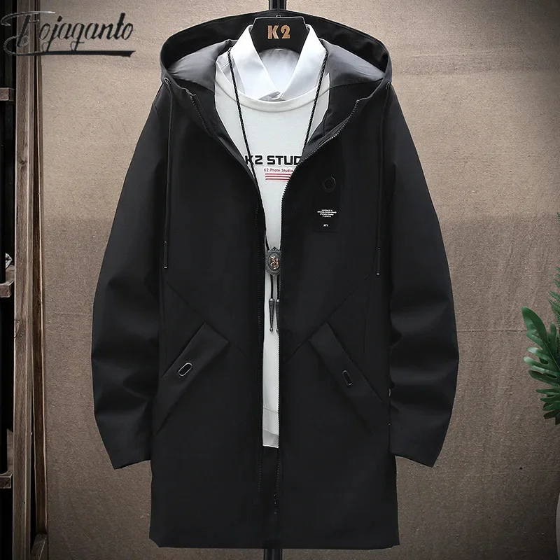 

FOJAGANTO 2024 Outdoor Casual Jacket For Men Pure Cotton Hooded Long Coat High Quality Design Hot Casual Jacket For Men