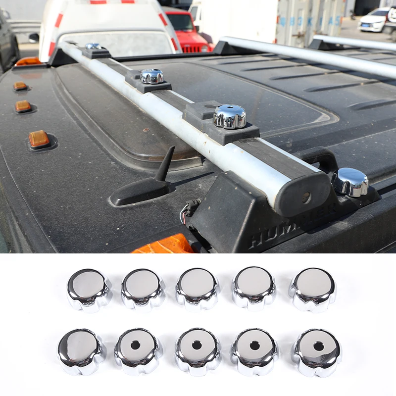 For Hummer H2 2003-2009 Car Styling ABS Bright Silver Roof Screw Decoration Cover Sticker Car Exterior Protection Accessories