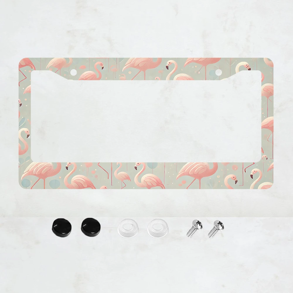

Подставка для номерного знака с розовым фламинго, тропический держатель номерного знака, дамы и мужчины, милый автомобильный держатель номерного знака