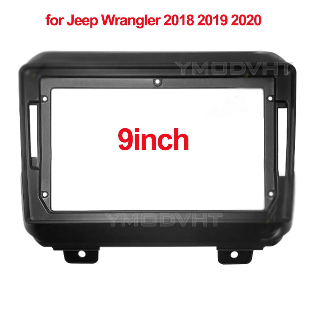 

9inch Car Radio Fascia for Jeep Wrangler 2018 2019 2020 DVD Stereo Frame Plate Mounting Dash Installation Bezel Trim Kit