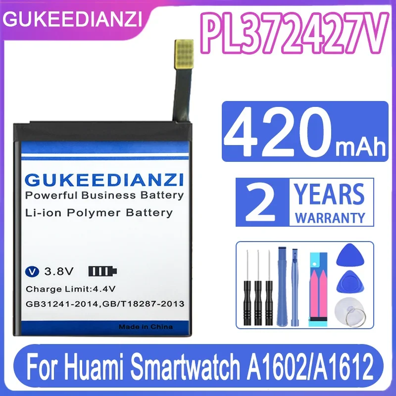 GUKEEDIANZI Battery For Huami Amazfit Stratos II 2 A1609/Ares Bip GTR/A1928/A1602/Trex T-rex pro verge lite Res Sport 2