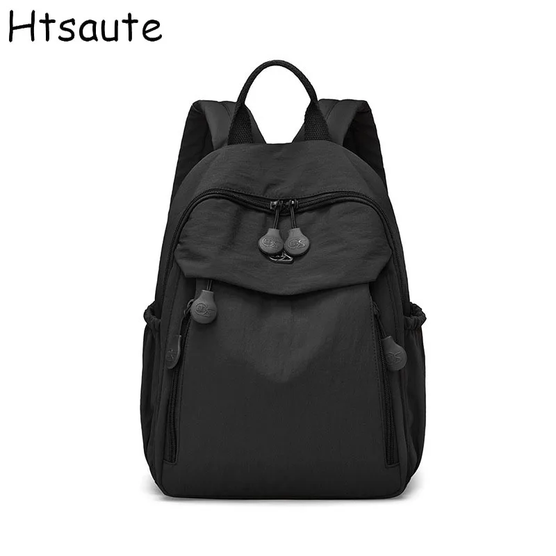 Simple Minimalist Women’s Backpack Durable Nylon Daypack Schoolbag Adjustable Strap for Commute Shopping & Outdoor Activities
