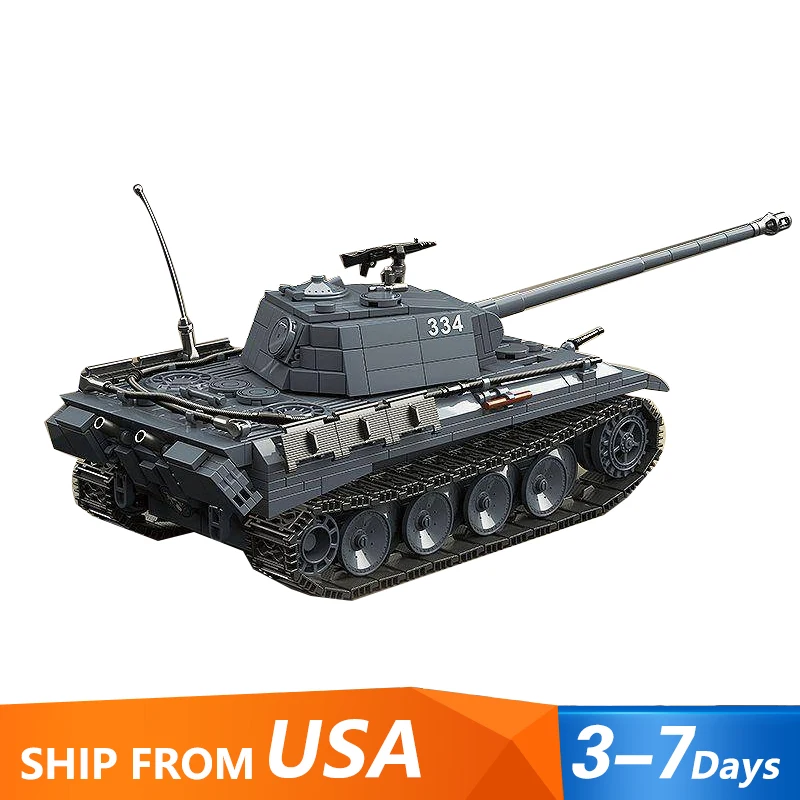 

Военный набор строительных блоков среднего танка WW2, коллекционные комплекты танков для Technik, модель, подарок на Рождество и день рождения для детей, 1180 шт.