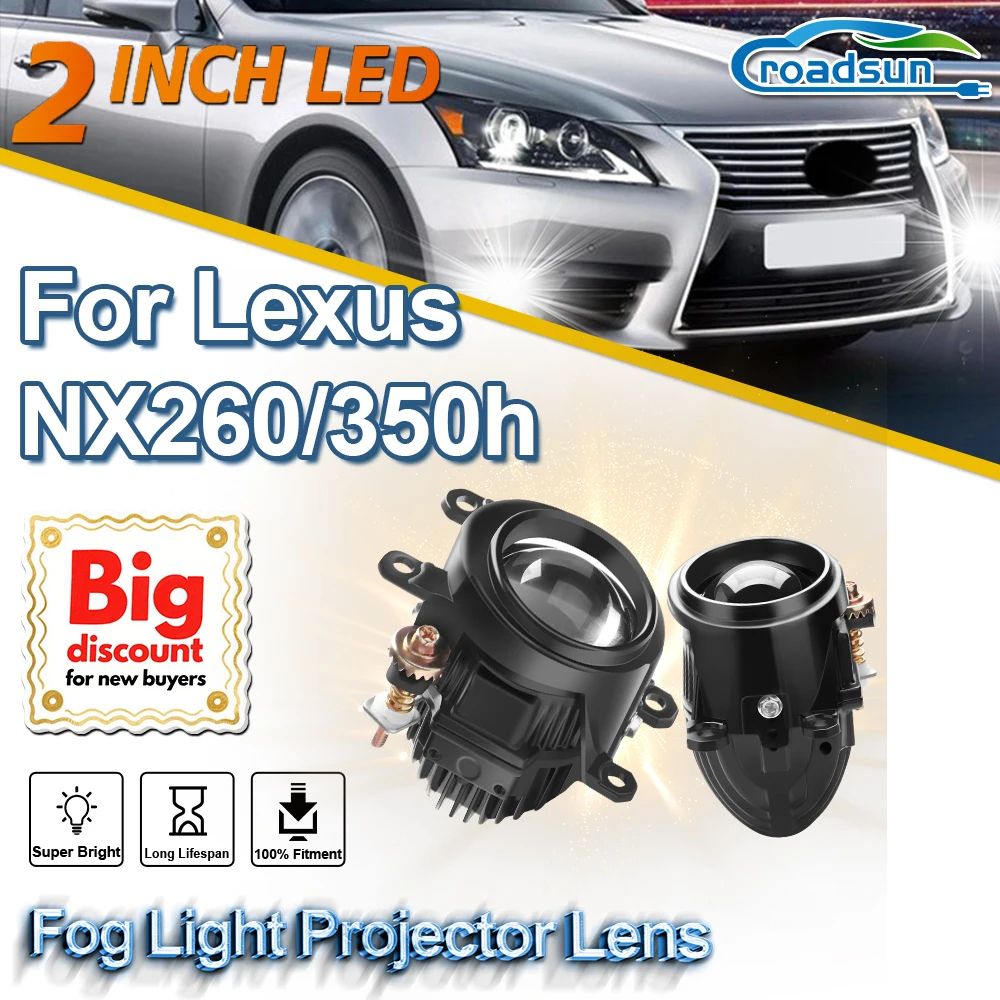 

ROADSUN 2.0 Inch Bi LED Mini Hi-lo Beam Fog Light Projector Lens Assembly LED Fog Lamp Bulb Car Accessories For Lexus NX260/350h
