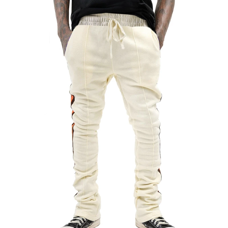 GELITAYIN Spring And Autumn Fashion Men's Sports Casual Pants Trend Striped Slim Nine-point Pants Street Hip-hop Rap Fashion Sin
