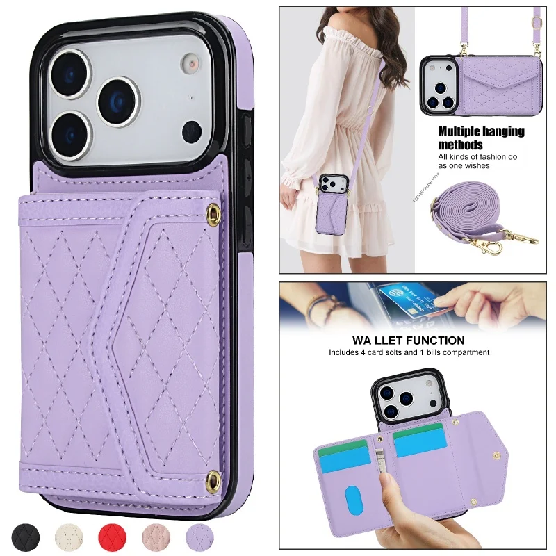 حافظة لهاتف آيفون 17 Air 16E 16 15 Pro Max 14 Plus 13 12 11 X XR XS غطاء قلاب كروس #1