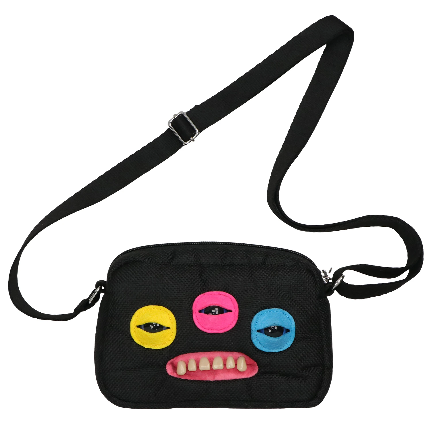 Original Fuggler Hässliche Zähne Monster Plüschtiere Schultertasche Fuggler Weitaugiger Seltsamer McStinkles Katze Plüsch Umhängetasche Geschenke