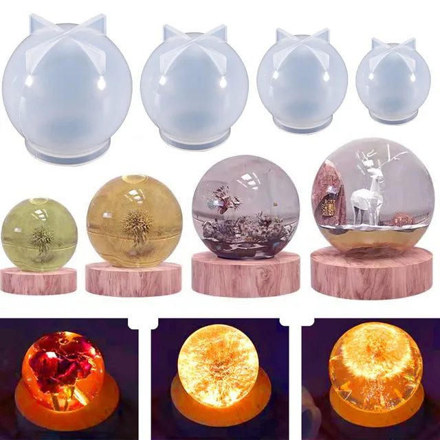 35-80mm 3D Ball Shape Silicone Mold Planet Ball Epoxy Resin Molds for DIY Epoxy Resin Mould Crafts Home Decoration Tools