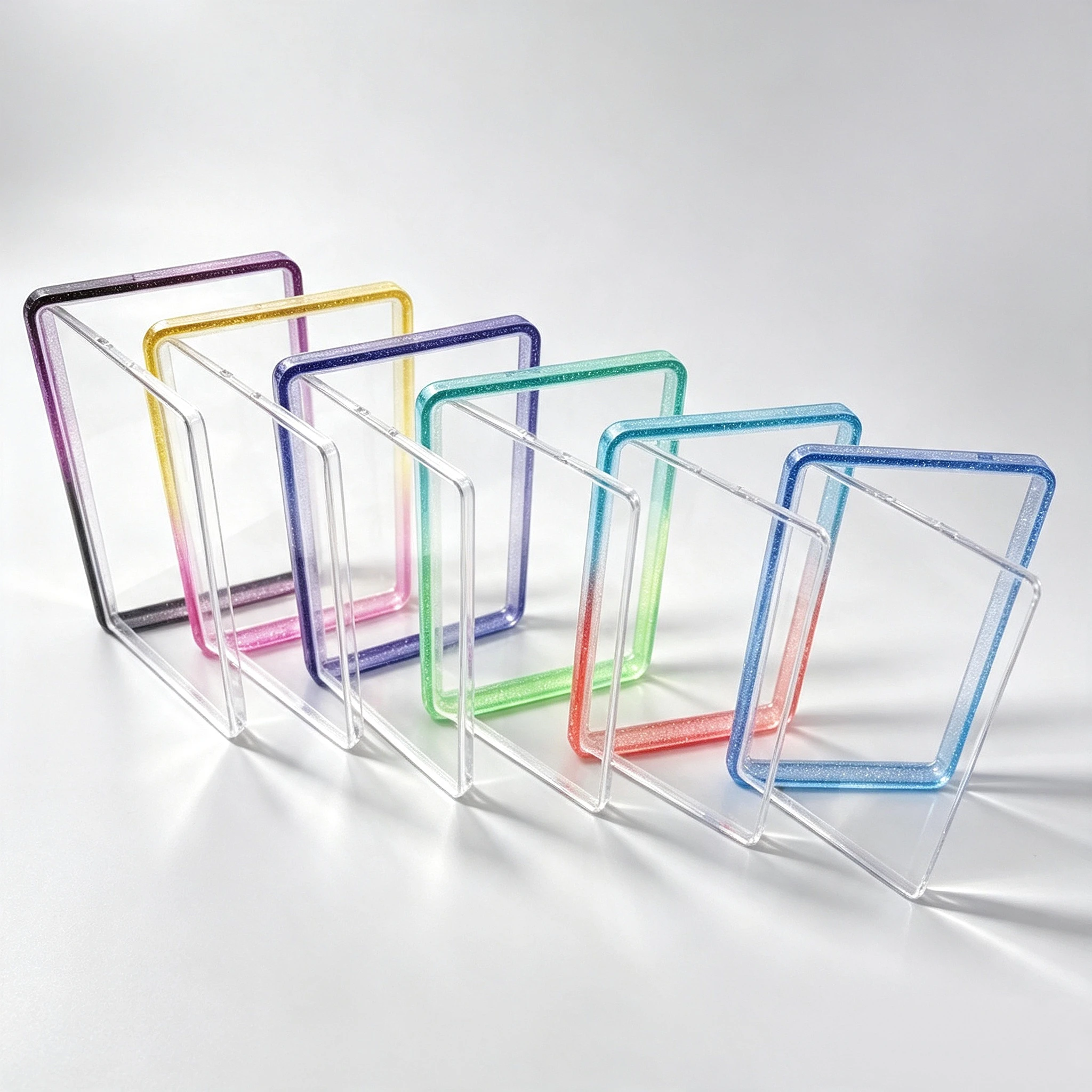 6pcs-set-glitter-tpu-slab-bumper-guard-case-holder-display-sleeves-double-sided-protective-cover-for-psa-graded-trading-card