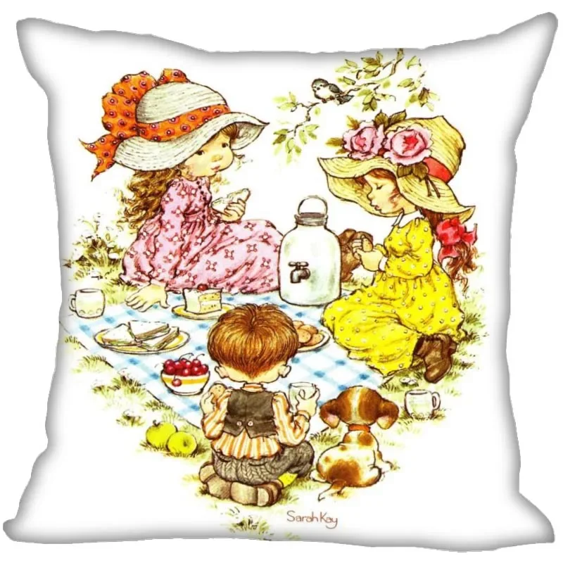 45x45cm Sarah Kay Polyester Cushion Cover Children\'s Room Decoration Pillow Case Living Room Chair Sofa Home Decoration 1007