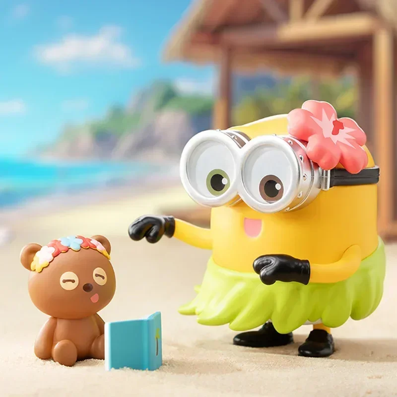 POP MART Minions Bedtime Stories door Bob en Tim Series Blind Box Mystery Box Guess Bag Speelgoed Pop Leuke Anime Figuur Desktop