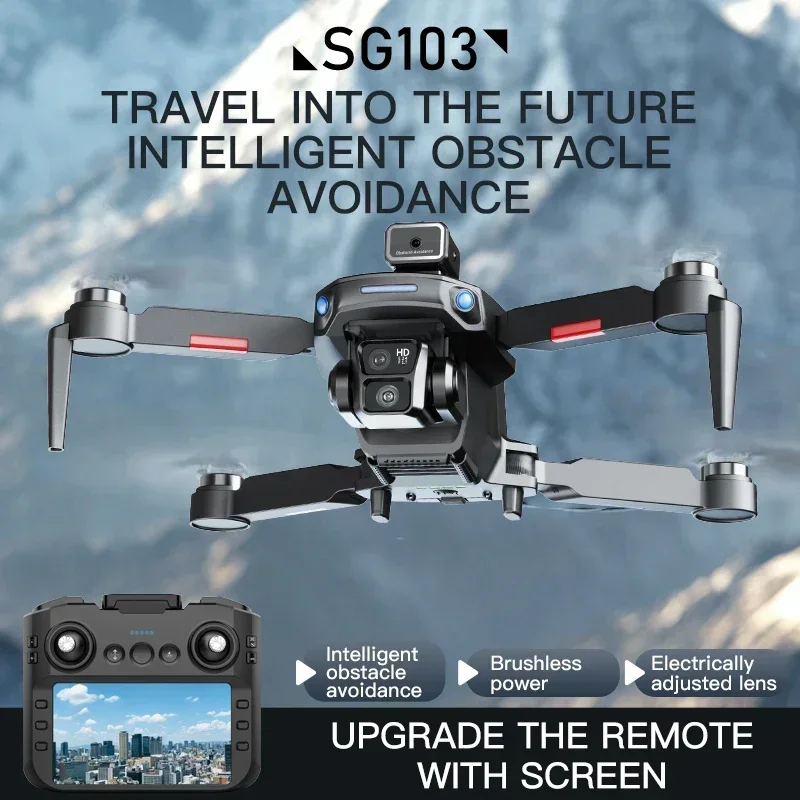 Controle de tela ultra grande PRO drone 4K câmera de alta definição FPV sem escova para evitar obstáculos controle remoto de retorno automático