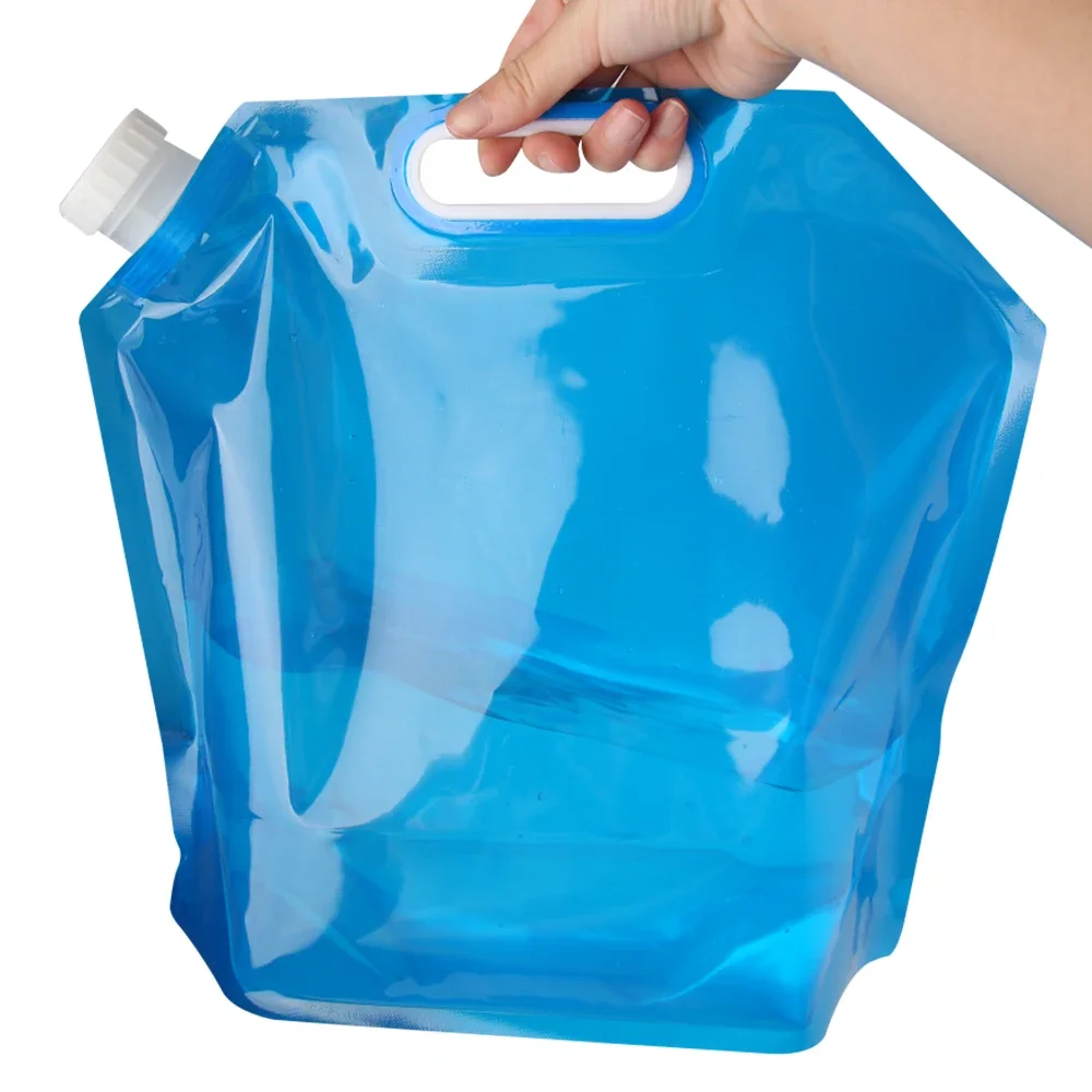 Bolsa de agua plegable para acampar, bolsa de agua potable de gran capacidad, tanque de agua portátil de viaje, Picnic, camping, barbacoa, 5L/10l