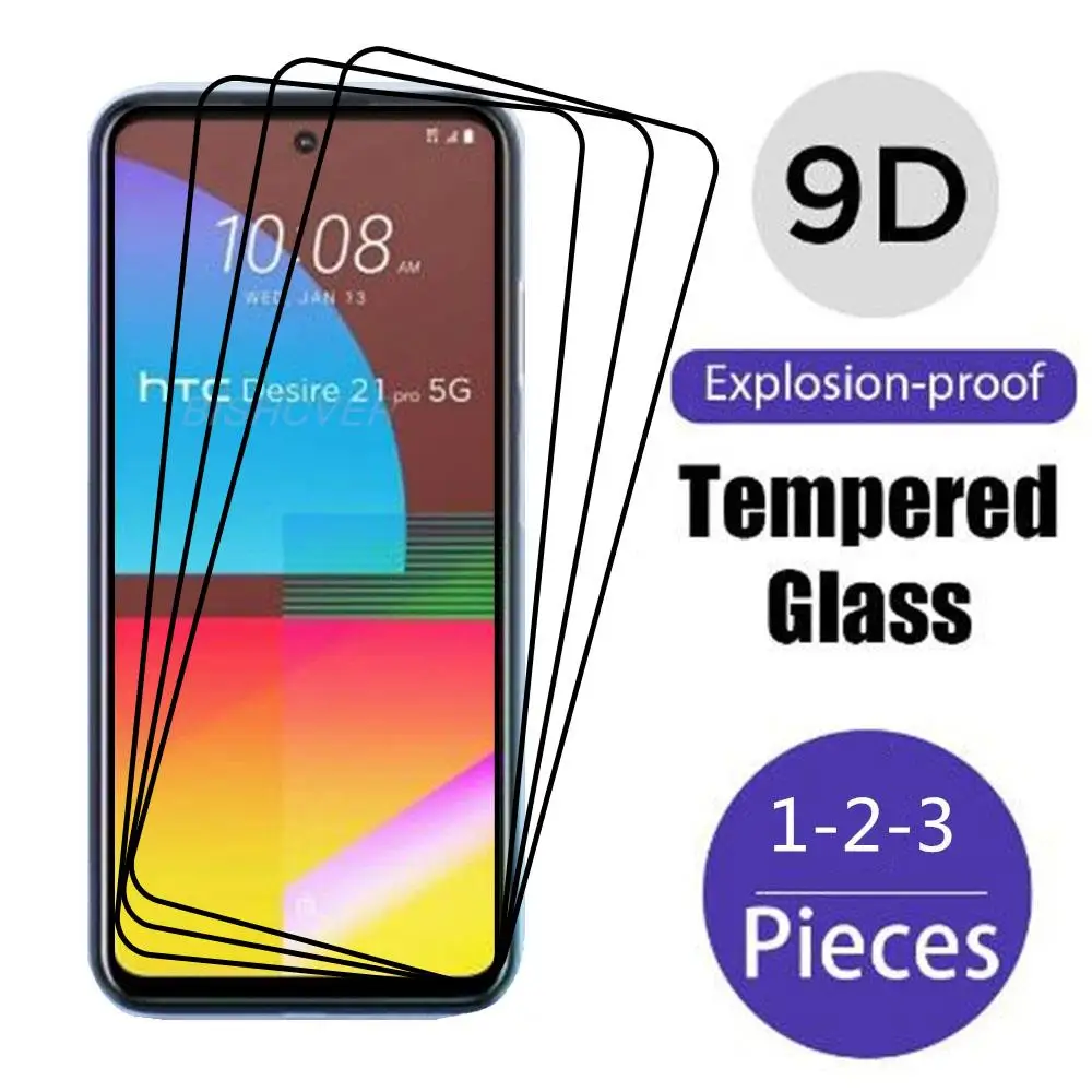 Volle Abdeckung Schutz Glas Für HTC Desire 21 pro 5G Schutzhülle Gehärtetes Glas Für HTC Desire 21 pro Screen Protector volle Abdeckung