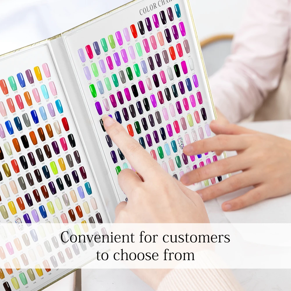 New 308/216/160/120 Professional model nail polish color Leather cover Display Bookshelf color card chart Painting Nail art tool