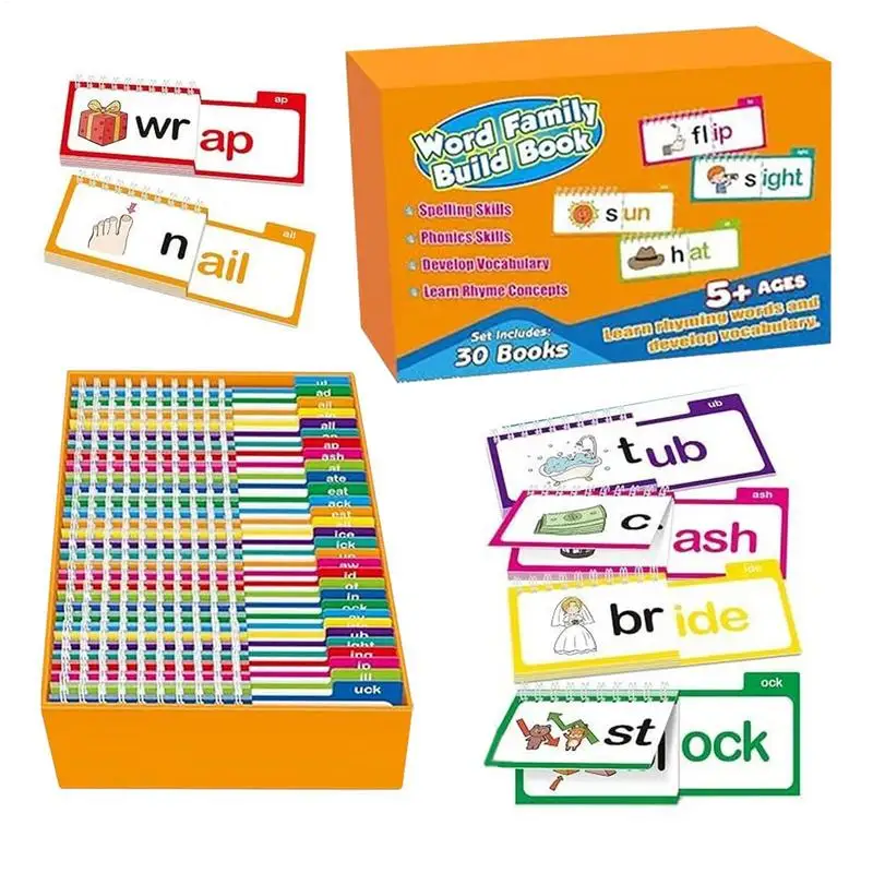 

Read And Rhyme Book Word Family Build Read Rhyme Activity Book Learn To Read Phonics Letter Sounds Sight Educational Games For