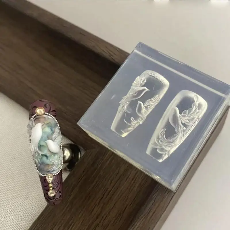 Leuke duif 3D siliconen nagelvorm DIY nail art decoratie transparant reliëf sjabloon manicure ontwerp tool voor nagel ambachten
