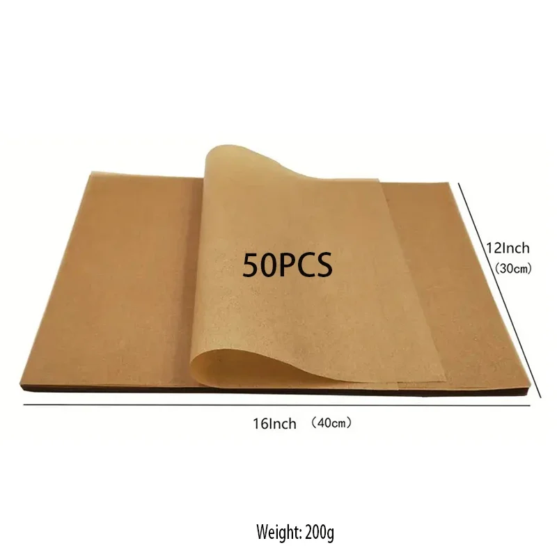 100/50 قطعة ورق الخبز غير لاصق ورق الخبز البرشمان للفرن مقلاة الهواء شواء حصيرة ورقة الغذاء ورق التغليف أداة الخبز