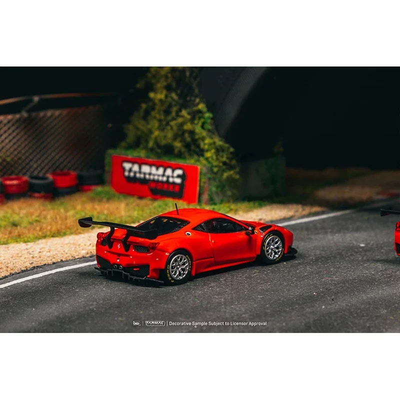 Vorverkauf tw 458 italia gt3 rot 1:64 Druckguss Auto Modell Sammlung Miniatur Spielzeug Asphalt arbeitet