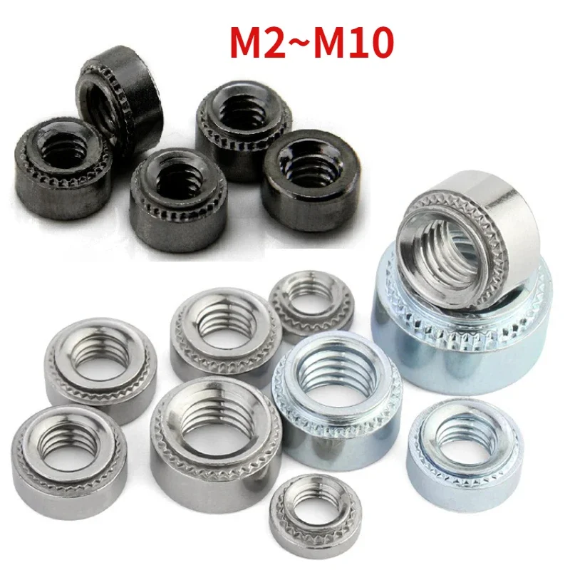 Self Clinching Nut 304 Stainless Steel Galvanized Swage Nut M2 M2.5 M3 M4 M5 M6 M8 M10 Plug Nut Machine Tool Fasteners