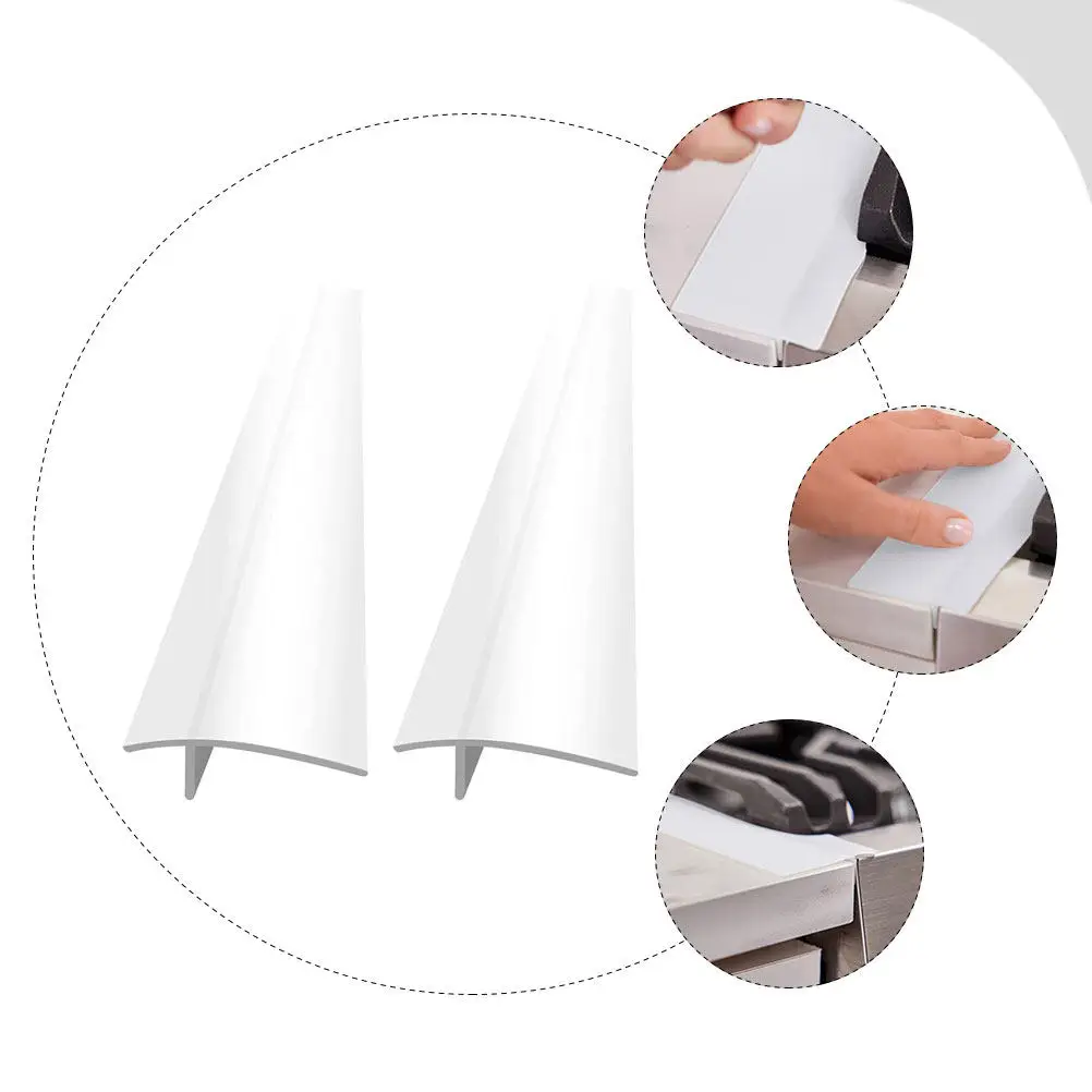 

2Pcs Stove Gaps Cover Silicone Protector Cover Non Tacky Smooth Finish for Kitchen Counter Oven Seal Stove Guard