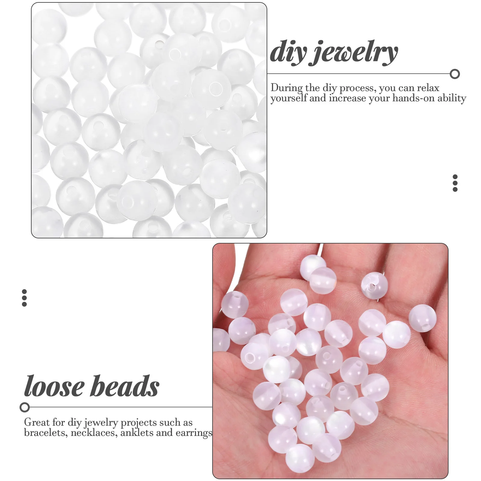 

100pcs Cat'S Stone Diy Jewelry Making Craft Supplies Bracelet Necklace Loose Beads Charms Bracelet Beads Decor