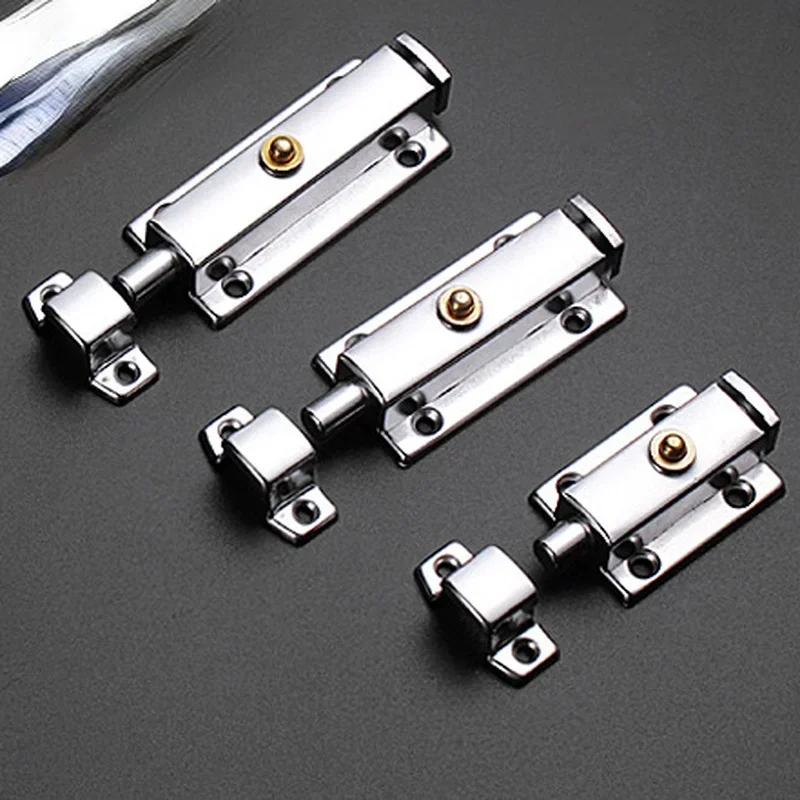 

Thickened Stainless Steel Bolt Surface-mounted Automatic Spring Wooden Anti-theft Bathroom Door and Window Lock