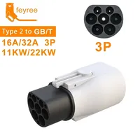Feyree EV Charger Adapter Type2 to GB/T Converter 32A 22KW 3P for China Standard Electric Vehicle 7KW 32A 1P EV Car Connector