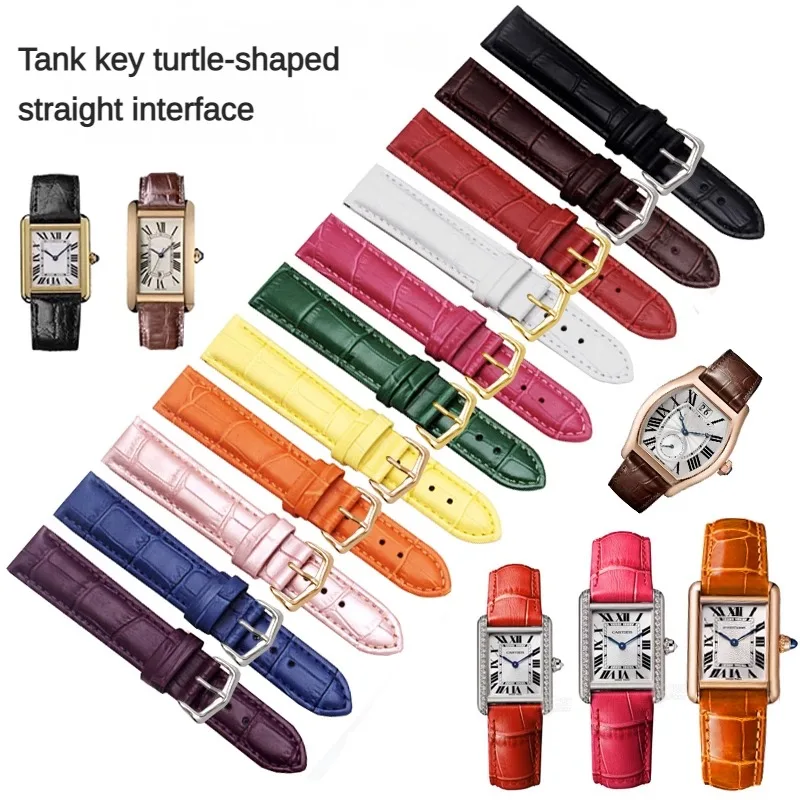 Leather Strap Instead Of Key Turtle Tnk Series Leather Watch With Flat Interface 12/13/14/15/16/17/18/19/20/21/22/23/24mm.