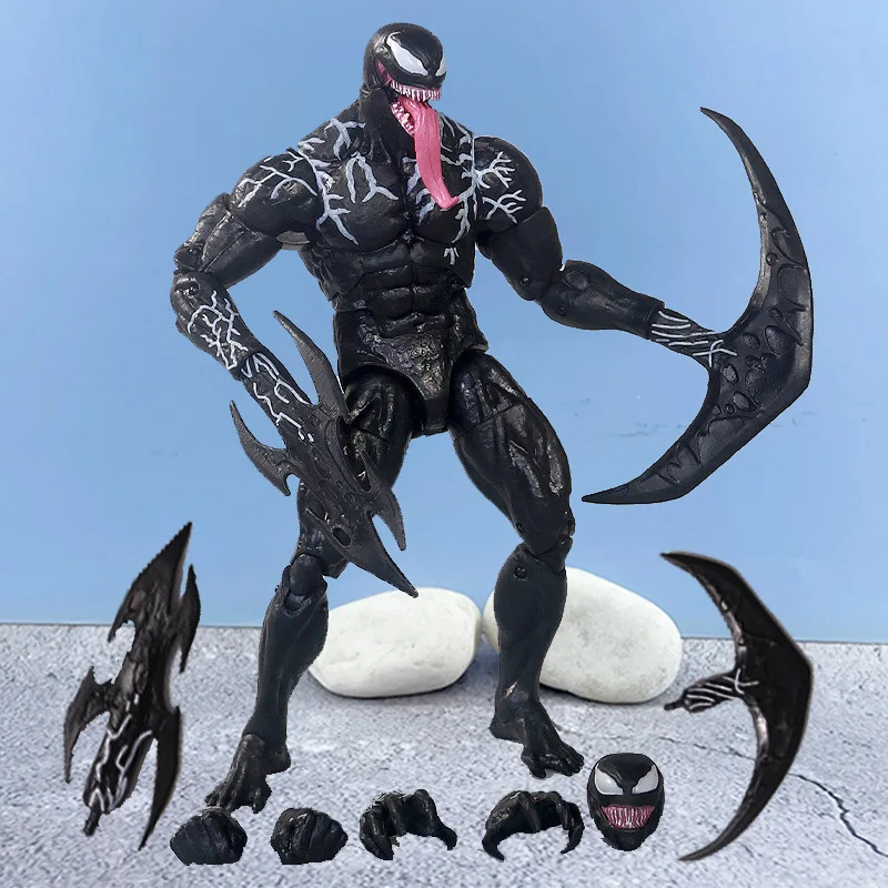 Figura de acción Venom 2, modelo ultraarticulado con cabezas intercambiables, alas rojas, estatua coleccionable de Pvc para fanáticos de la película para adultos
