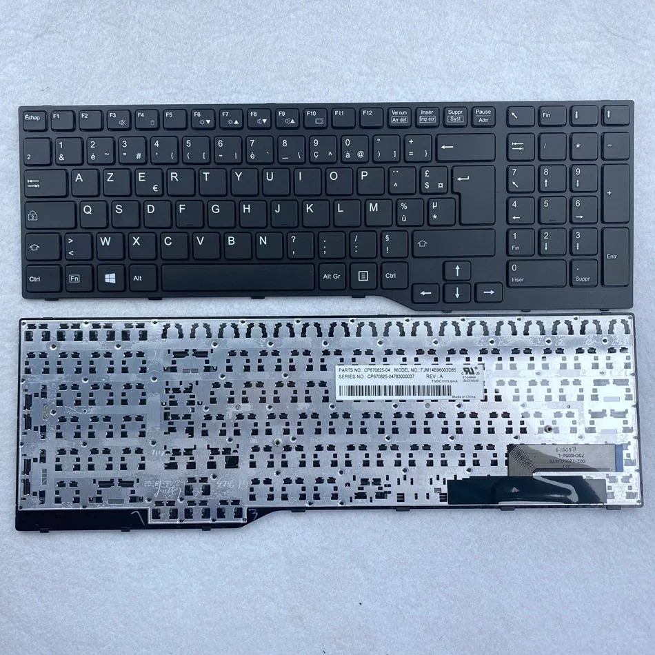 Französische azerty tastatur für fujistu e754 lifbook e753 e756 e557 e554 e556 celsius h730 h760 h77 serie fr layout