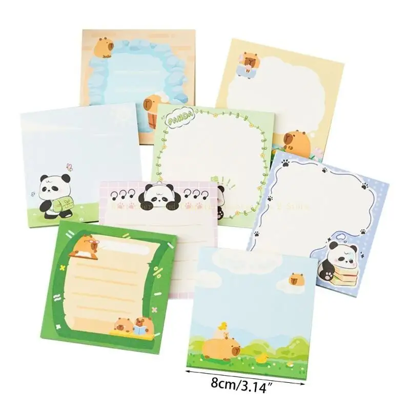 5pcs Cartoon Panda Sticky Note Memos Sticky Pad Sticky Memos Pad for Students