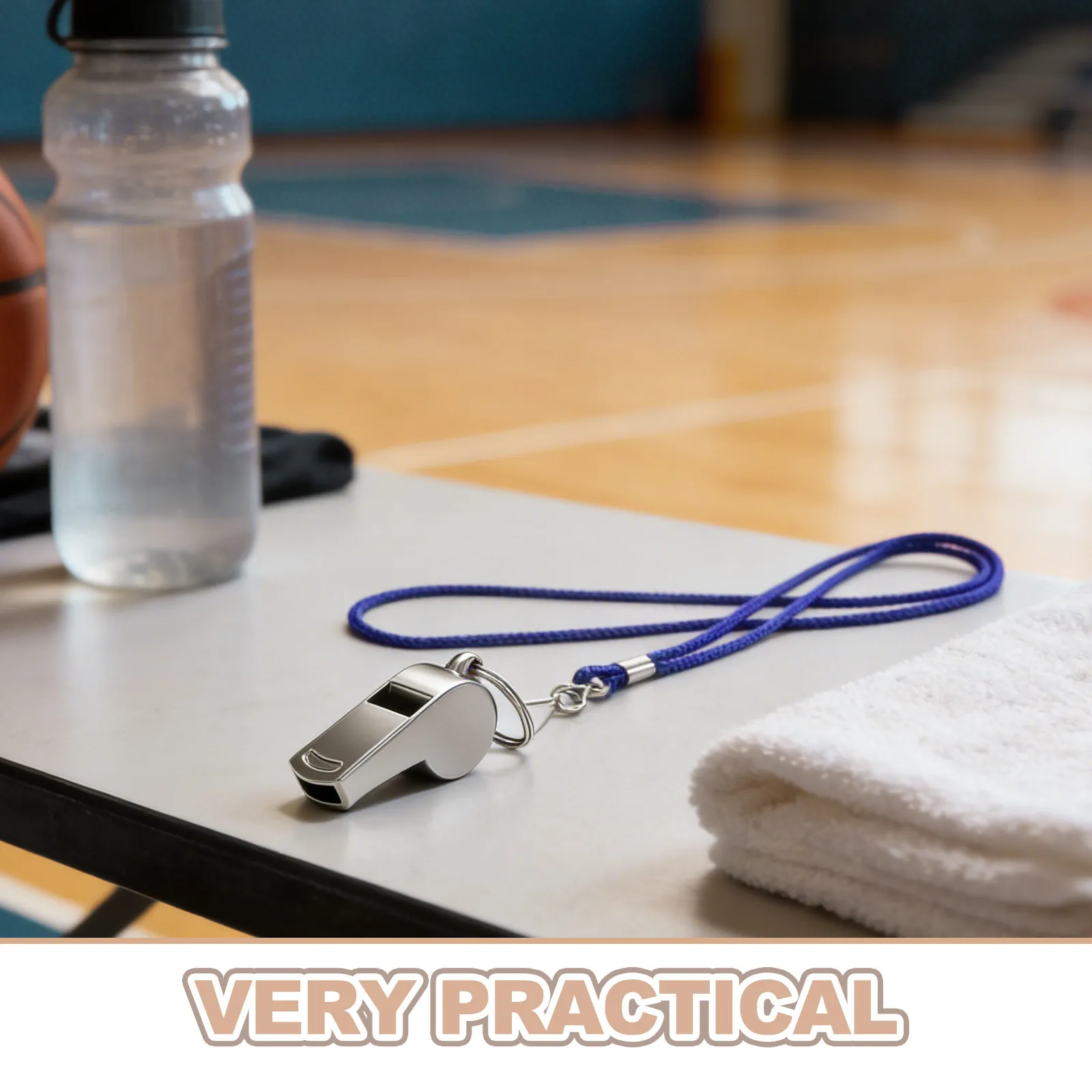 20Pcs Whistle Lanyard Cord Secure Metal Clip Design Lightweight Compact Rope for Basketball Referee Volleyball Whistle Outdoor
