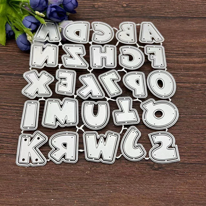 New 26 Letters lace Metal Cutting Dies Stencils For DIY Scrapbooking Decorative Embossing Handcraft Template