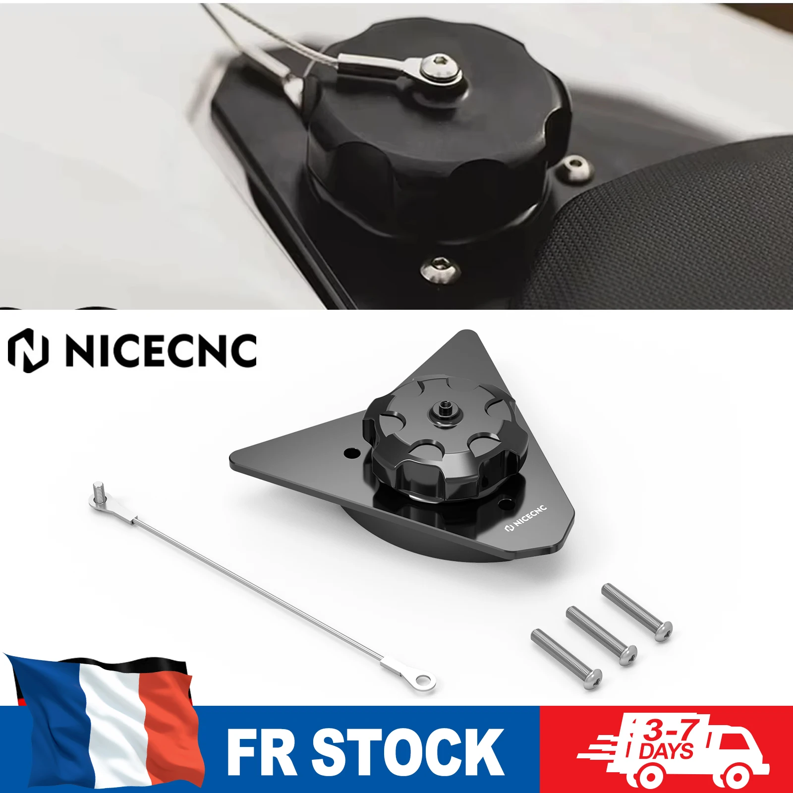 NICECNC pour KTM 690 SMC SMCR 690 Enduro R Enduro 690 2008-2018 Bouchon de réservoir de carburant et col de remplissage Accessoires
