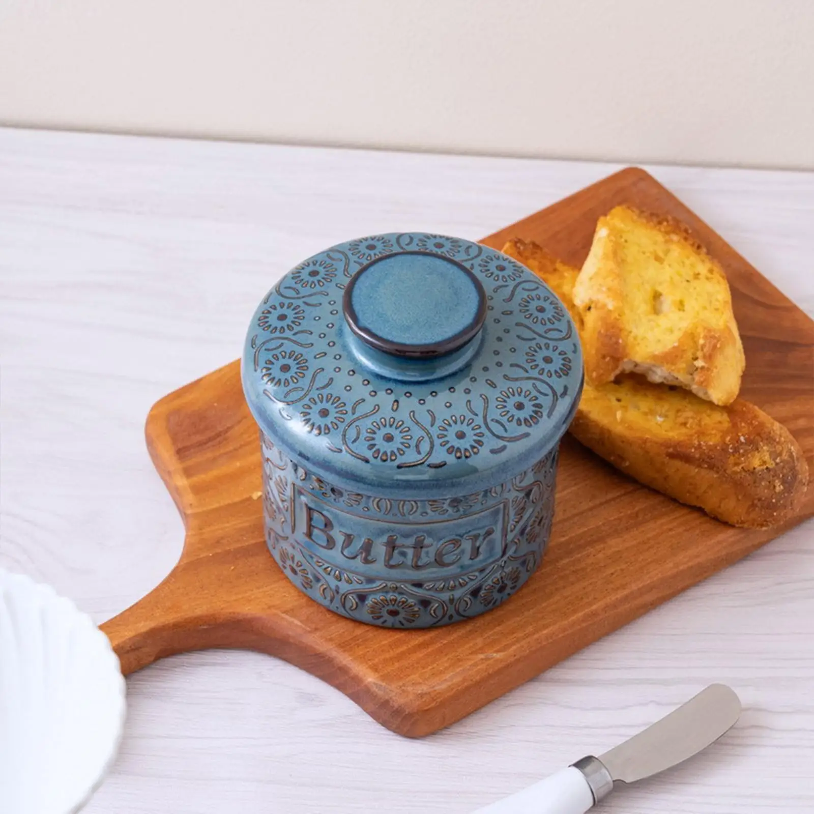 Butter Dish Butter Box Vintage Style Multifunction Cheeses Storage Jar Storage Container for Kitchen Countertop Home Use