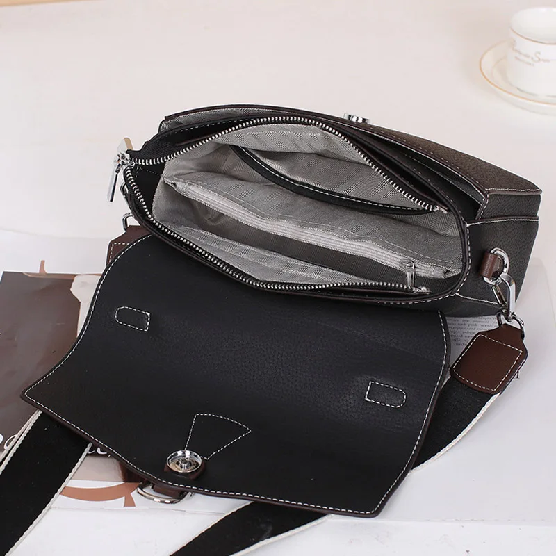 Fashion Lady Genuine Leather Flap Handbag Multi-Function Cross-body Messenger Bags For Female Casual Women Shoulder Bags New