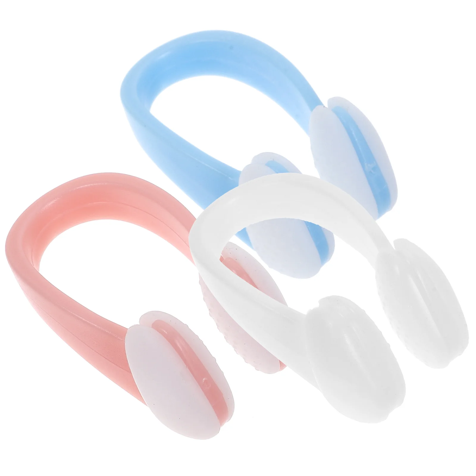 3 Pcs Swimming Nose Clip Plugs for Kids Adult Clips Children Non-slip Silica Gel Adults