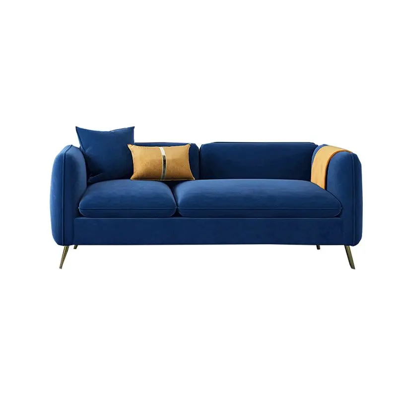 Nordic light luxury, flannel sofa, small apartment living room, postmodern sofa