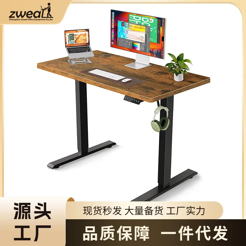 

New Single Motor Electric Standing Smart Office Furniture Height Adjustable Computer Desk Movable Table Muebles Mesa Escritorio