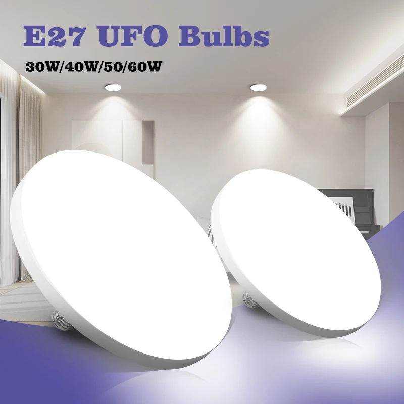 

LED Bulb E27 Base Energy Saving Lamp Cold White Home Lighting 220V UFO Kitchen Bedroom Spotlight Home Using
