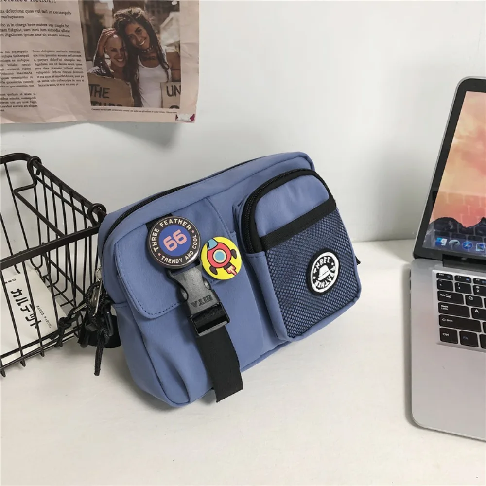

All-match Quick-dry Canvas Shoulder Bag Harajuku Portable Men Crossbody Bag Sports Tote Mobile Phone Pack Daily