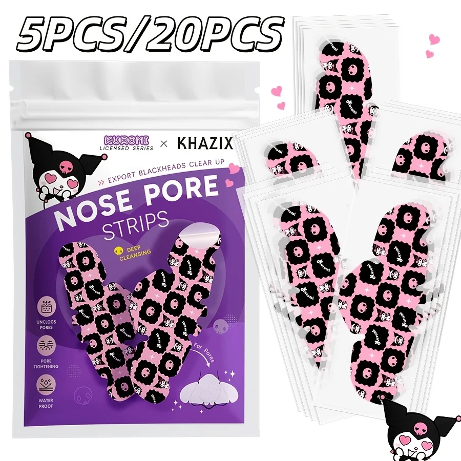 5/20PCS Purple Kuromi nasal patch, deeply cleanses, smooths and tightens pores, gentle and non-irritating to the skin